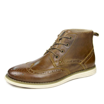 Hanrae Men's Genuine Leather Causal Boots