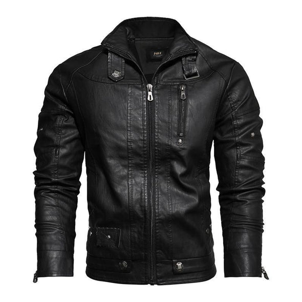 Hanrae New Retro Trend Leather Jacket