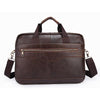 Hanrae Leather Briefcase Laptop Handbag Messenger Business Bag