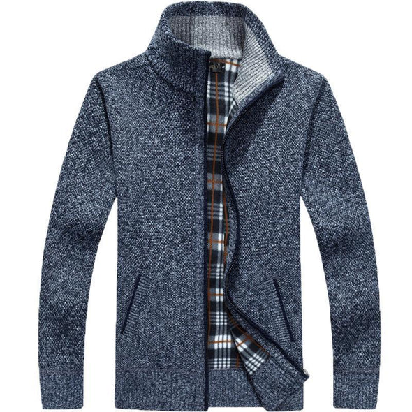 Hanrae Men's Fleece Stand Collar Sweater