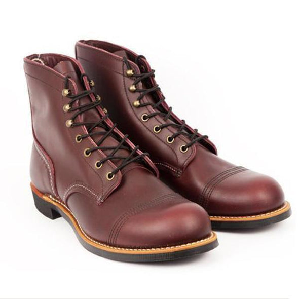 Hanrae Vintage British Style Lace-up Ankle Boots