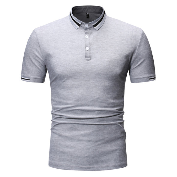Large size foreign trade summer new style splicing short-sleeved casual POLO shirt