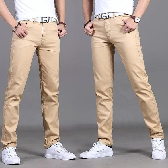 Hanrae Solid Color Straight Slim Pants