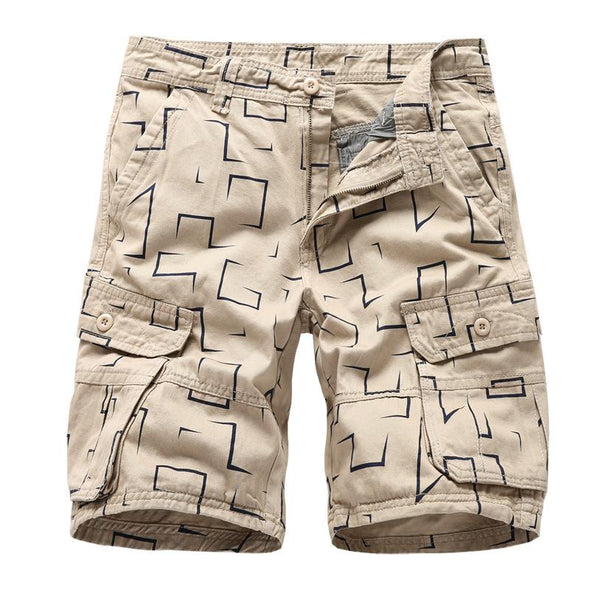 Hanrae Summer New Washed Multi-pocket Cropped Short Pants