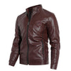 Hanrae Models Plus Velvet Leather Collar PU Jacket for Men