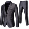 Hanrae Men's 2 Piece Elegant Tuxedo Suit (Coat+Pants)