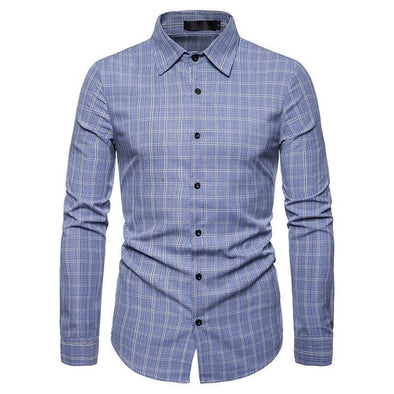 Hanrae Men's Business Casual Long Sleeve Dress Shirt