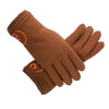 Hanrae Men's Winter Touch Screen Suede Outdoor Driving Gloves