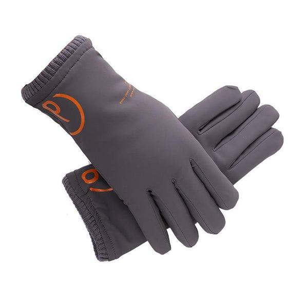 Hanrae Men's Winter Touch Screen Suede Outdoor Driving Gloves