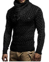 Hanrae Turtleneck Sweater Winter Knit Slim Fit Button Outwear Pullover Sweater