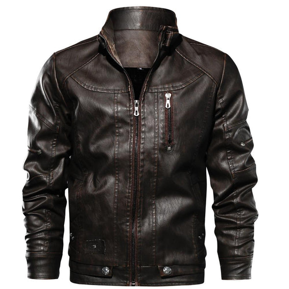 Hanrae Outdoor Pilot Leather Jacket for Men