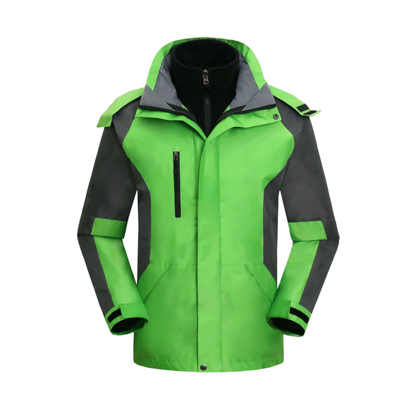 Hanrae Two-piece Sports Outdoor Hardshell Jacket Polar Fleece Windbreaker for Men
