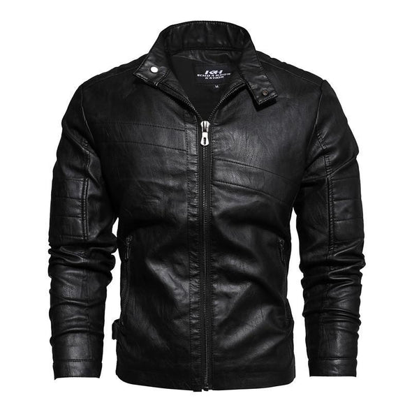 Hanrae Leather Jacket Slim Business Casual Retro Jacket