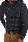 Hanrae Men's Solid Color Slim Fit Knitted Casual Sweater