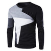 Hanrae Mens Fashion Casual Stitching Long Sleeve Sweatshirt