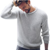 Hanrae Mens Autumn Winter New Pullover Solid Knit Sweater