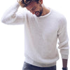 Hanrae Mens Autumn Winter New Pullover Solid Knit Sweater