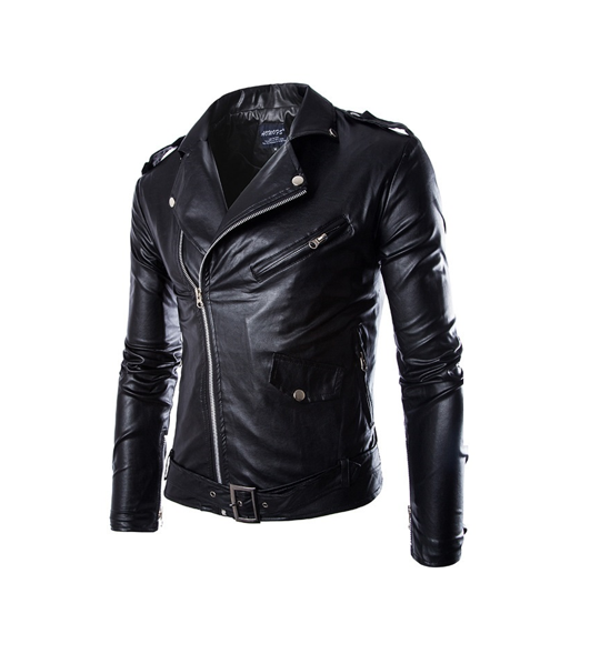 Hanrae Men's Leather Fashion Trendy Jacket