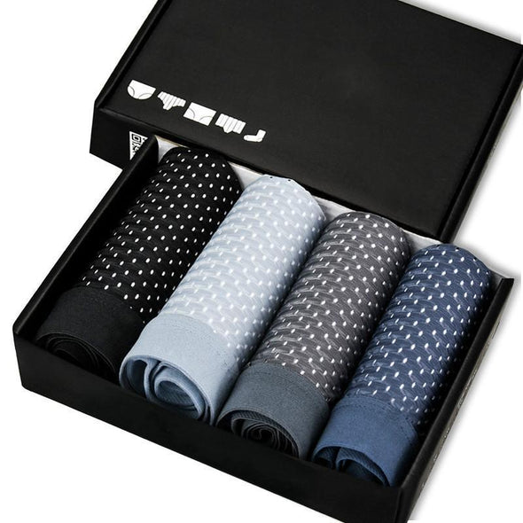 Hanrae Comfortable Mesh Boxer Briefs Four Panties Gift Boxes