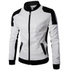 Hanrae Stand Collar Trend Black and White Color Matching Jacket