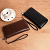 Hanrae Men Business Casual Zipper Long Wallet Phone Bag Clutch Bag