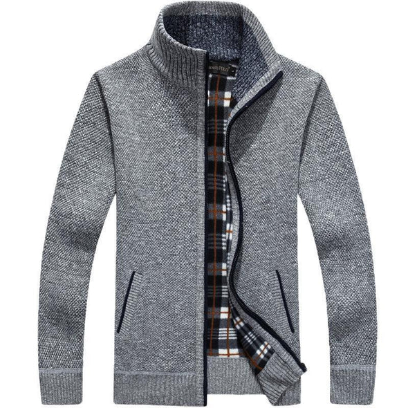 Hanrae Men's Fleece Stand Collar Sweater