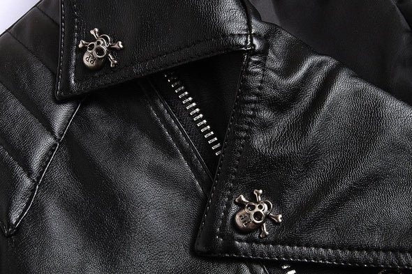 Hanrae Leather Slim Moto Jacket