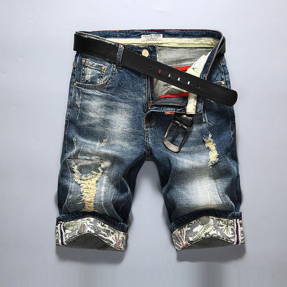 Hanrae Brand Ripped Short Jeans