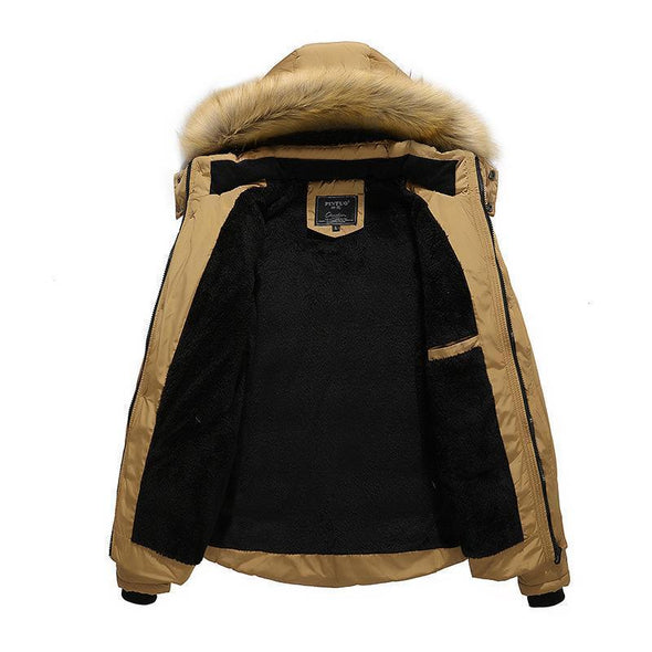 Hanrae Down Coat Outdoor Warm Winter Thick Faux Fur Outwear
