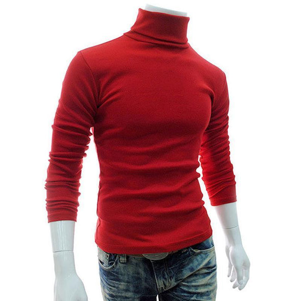 Hanrae Men's Winter Warm High Neck Pullover Jumper Sweater