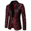 Hanrae Men's Printed Suit Formal Tops Jackets