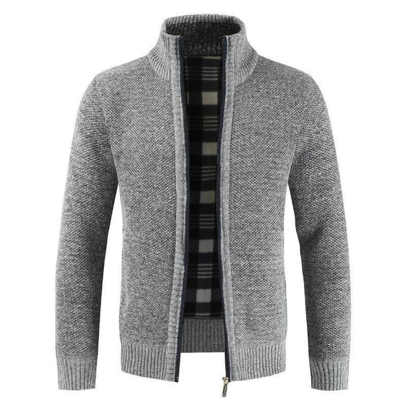 Hanrae Mens Winter Stand Knitting Sweater Coat