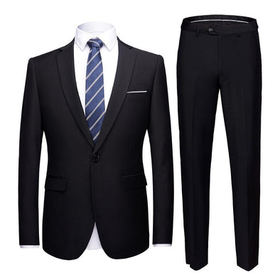 Hanrae Men Groom Suits 2 Piece Wedding Suit(Jacket+Pants)