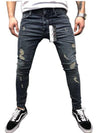 Hanrae Mens Fashion Ripped Stretch fit Jeans