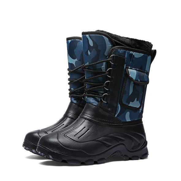 Hanrae Winter Camouflage Snow Men Boots Rain Shoes Waterproof