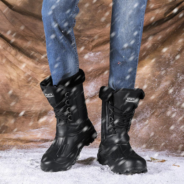 Hanrae Winter Camouflage Snow Men Boots Rain Shoes Waterproof