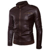 Hanrae Leather Jacket Men Warm Winter Jackets Coat