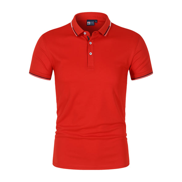 Men's lapel POLO shirt casual business cultural shirt youth casual cotton short sleeves