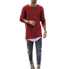Hanrae Mens Knit Solid Color Long-Sleeved Sweater