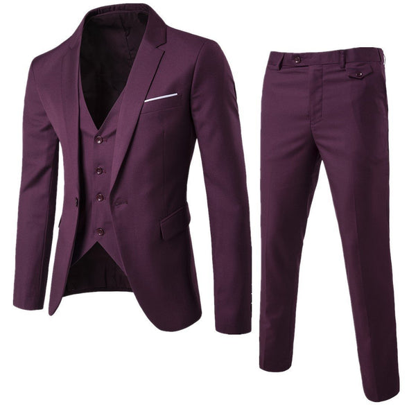 Hanrae Men's Suits Jacket(Jacket+vest+pant)
