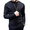 Hanrae Casual High Collar Long Sleeve Solid Color Slim Fit Sweaters