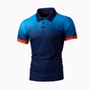 Spring And Autumn Foreign Trade Men's Gradient 3D Printing Polo T-shirt
