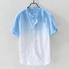 Hanrae Mens Gradient Color Summer Short Sleeve Cotton Shirt